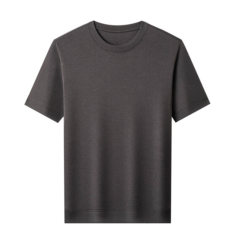 Men's short sleeved summer new casual round neck T-shirt knitted sweater for men